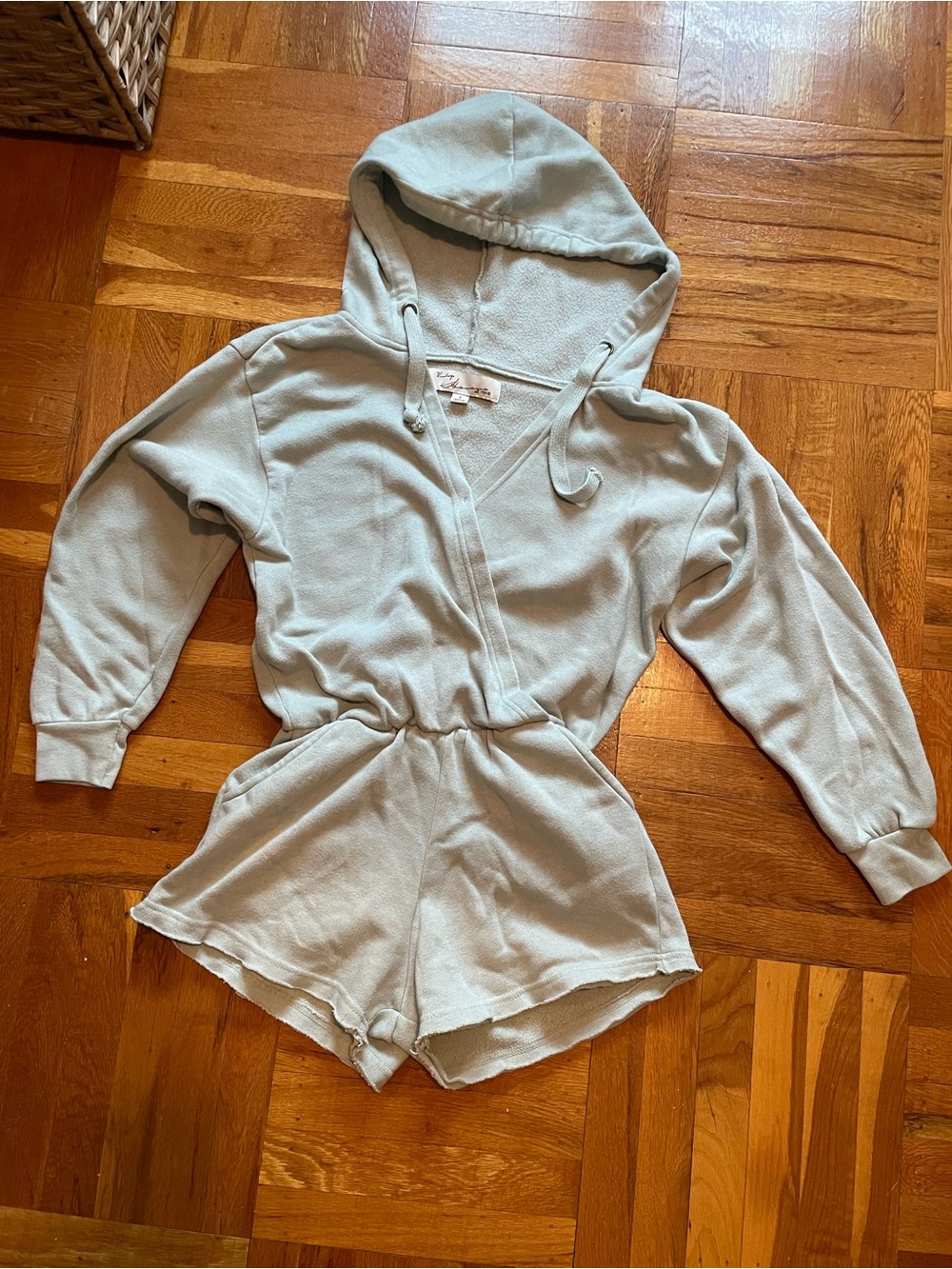 Vintage Havana mint green Hooded One-Piece Romper Size Small